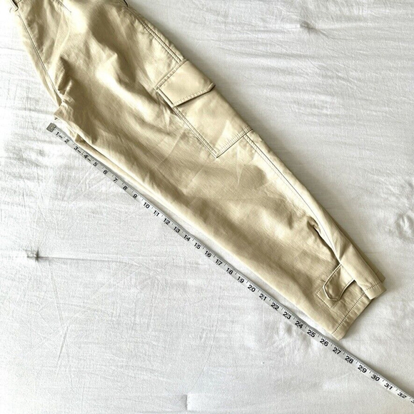 Wilfred Modern Cargo Pant Faux Leather Women's Size 0 Birch Beige - Picture 13 of 13
